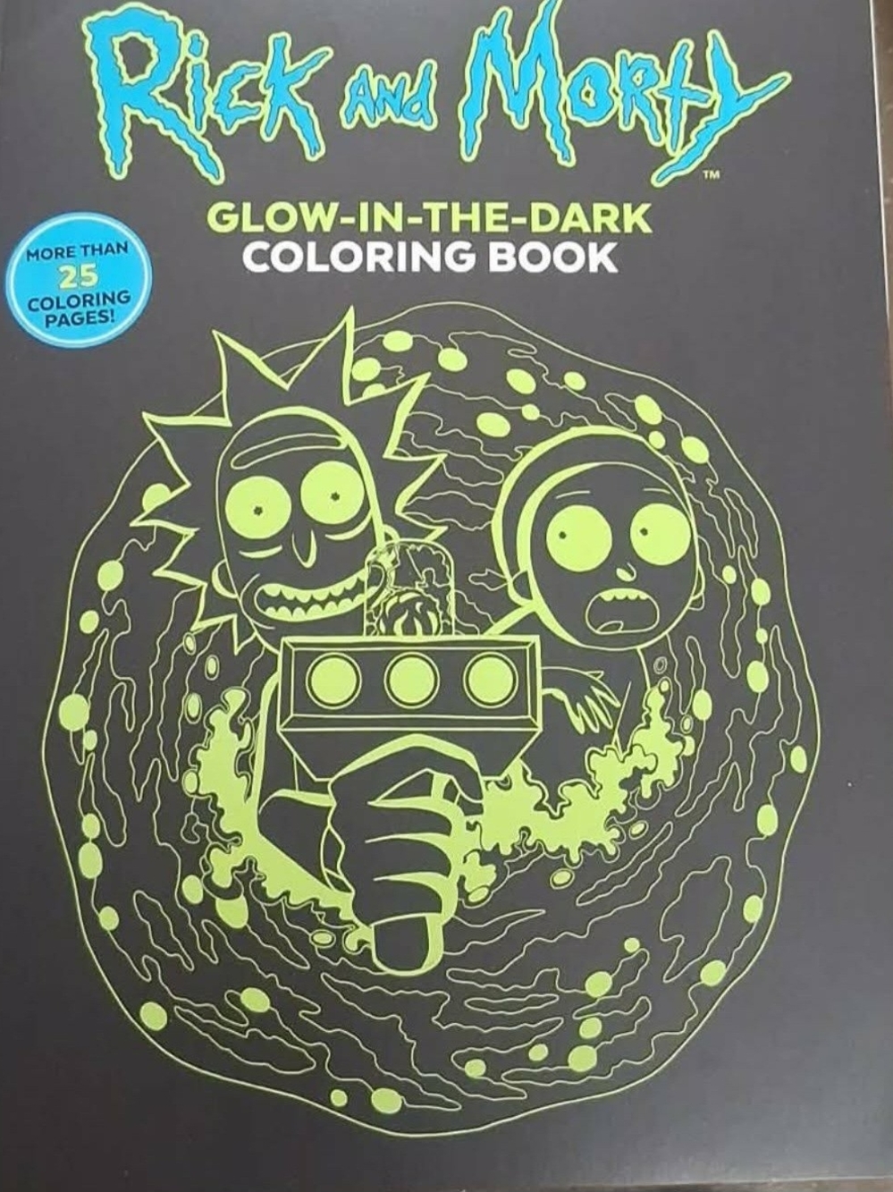 New Rick And Morty Glow In The Dark Coloring Book